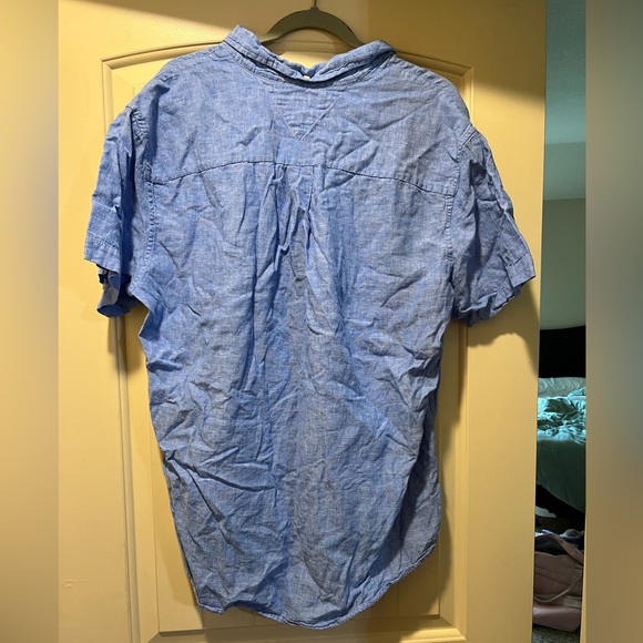Tommy Hilfiger Blue Button Down Collared Shirt - Picture 3 of 5